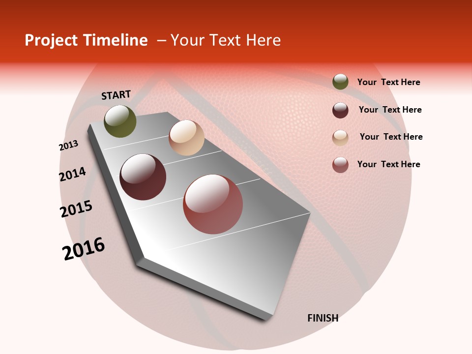 Sports Equipment Equipment Basketball Ball PowerPoint Template