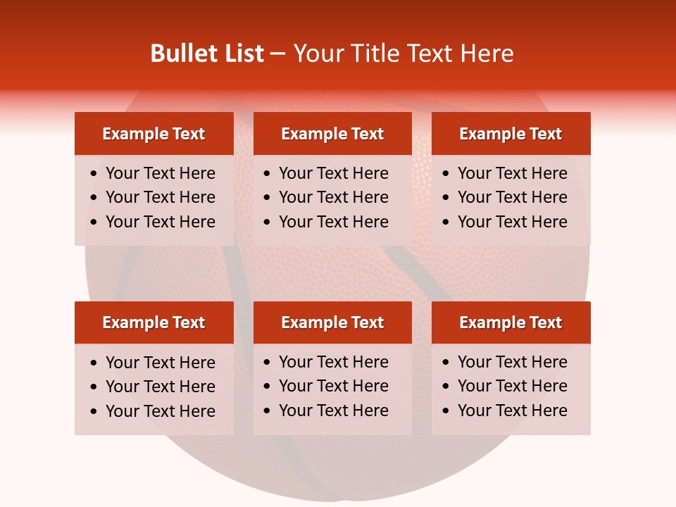 Sports Equipment Equipment Basketball Ball PowerPoint Template