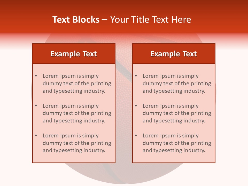 Sports Equipment Equipment Basketball Ball PowerPoint Template
