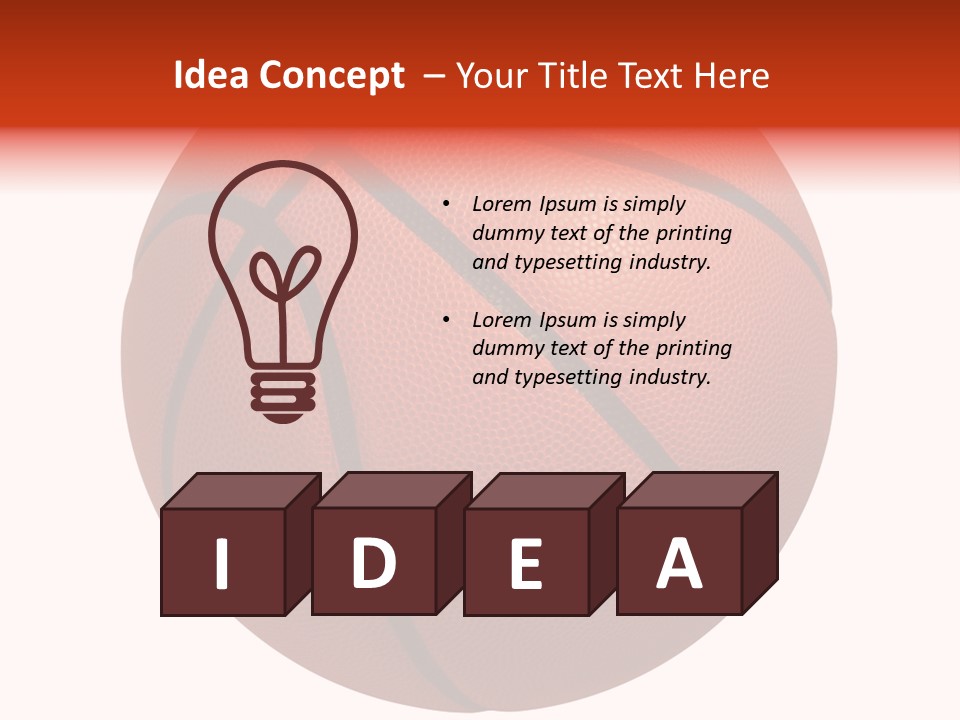 Sports Equipment Equipment Basketball Ball PowerPoint Template