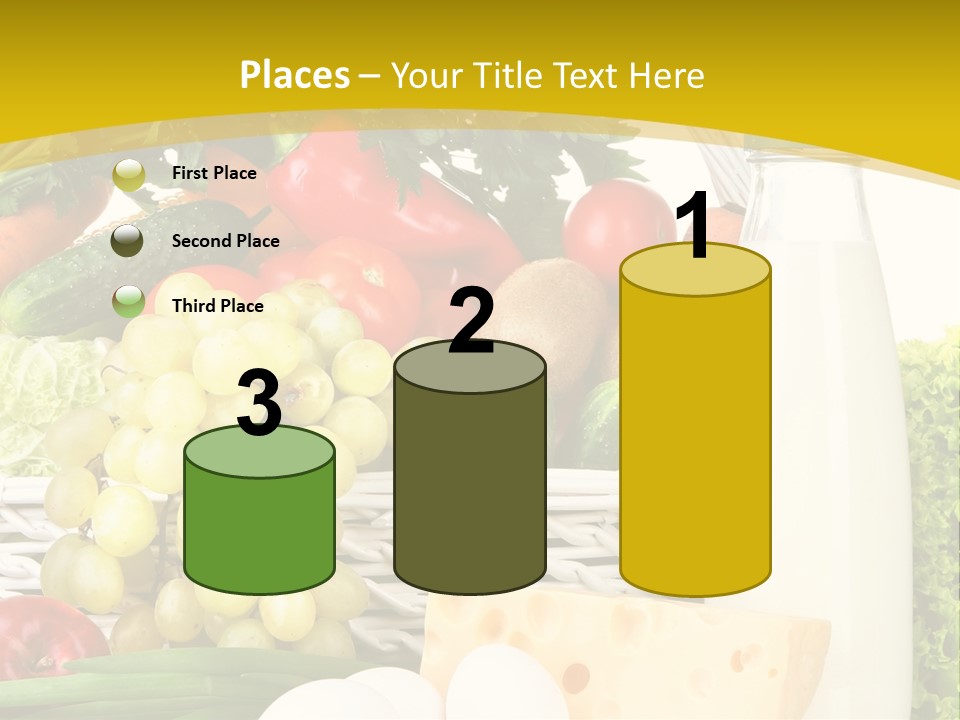 Glass Grape Broccoli PowerPoint Template