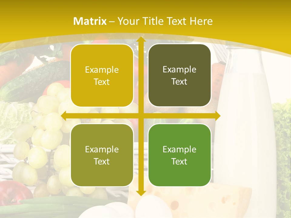 Glass Grape Broccoli PowerPoint Template