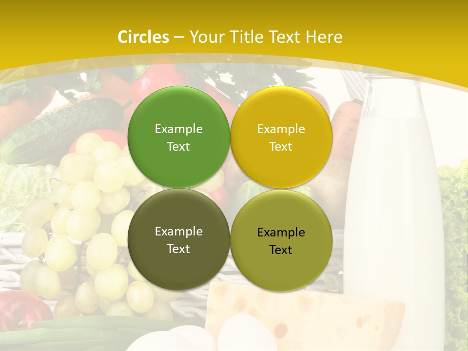 Glass Grape Broccoli PowerPoint Template