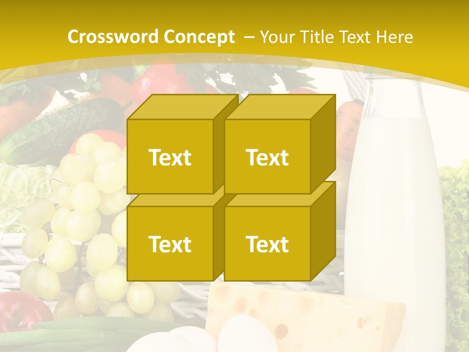 Glass Grape Broccoli PowerPoint Template