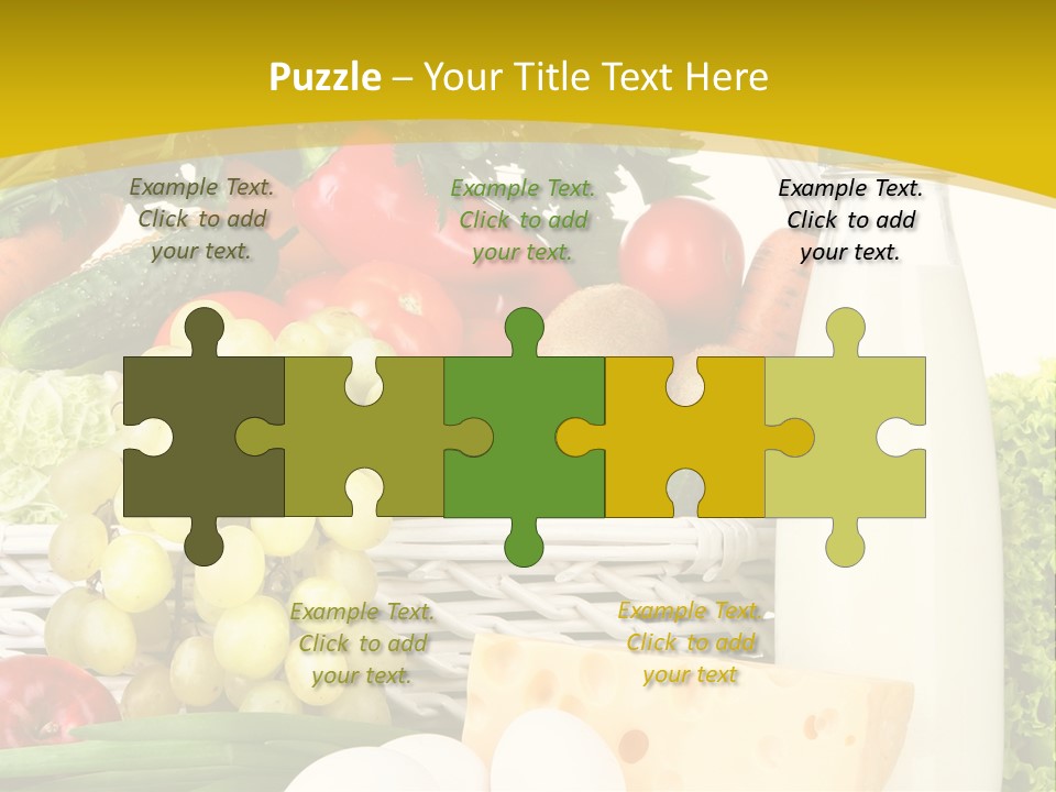 Glass Grape Broccoli PowerPoint Template