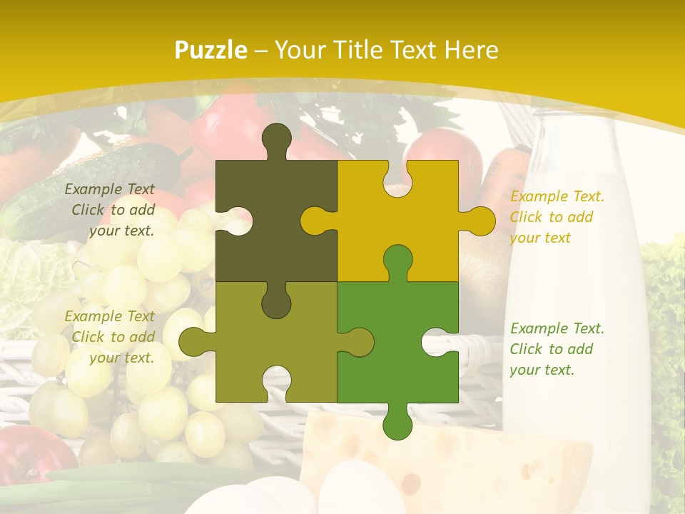 Glass Grape Broccoli PowerPoint Template