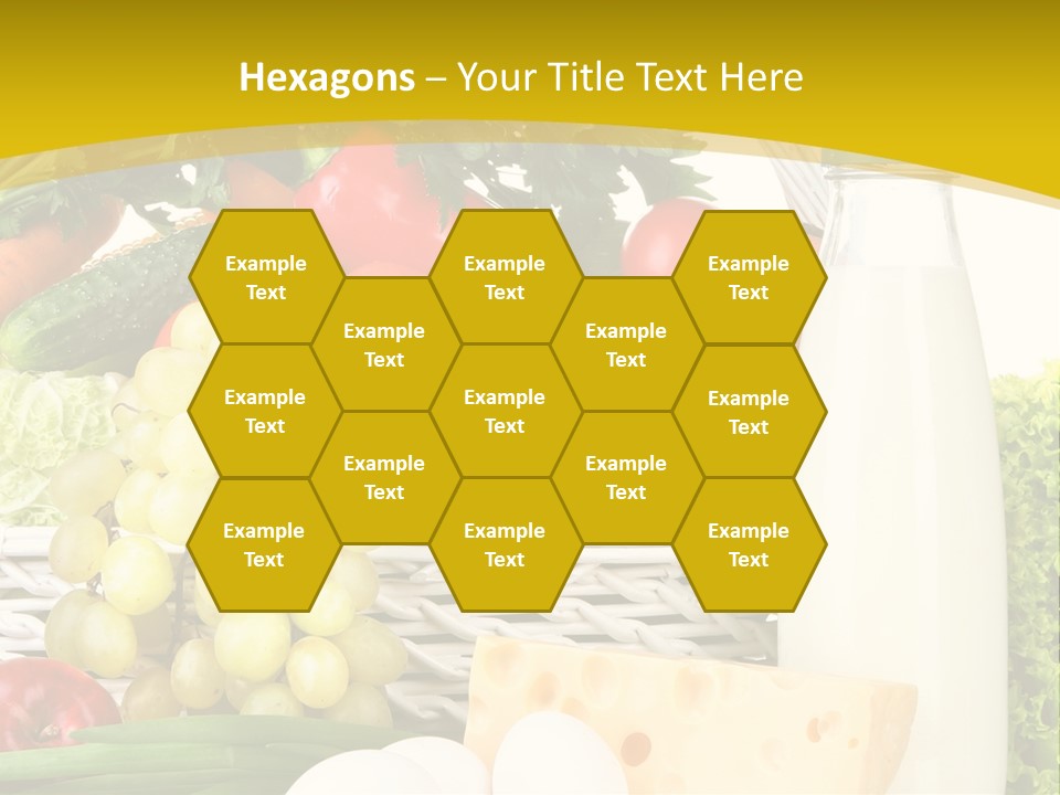 Glass Grape Broccoli PowerPoint Template