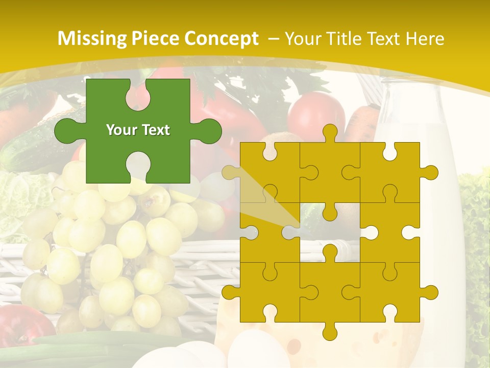 Glass Grape Broccoli PowerPoint Template