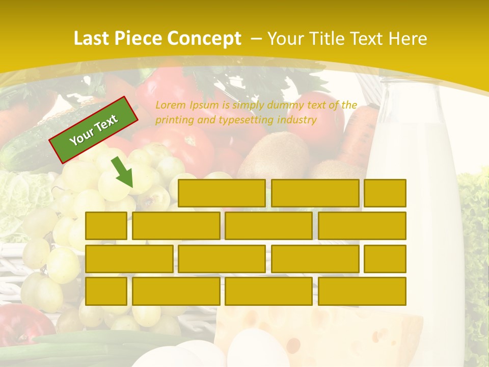 Glass Grape Broccoli PowerPoint Template