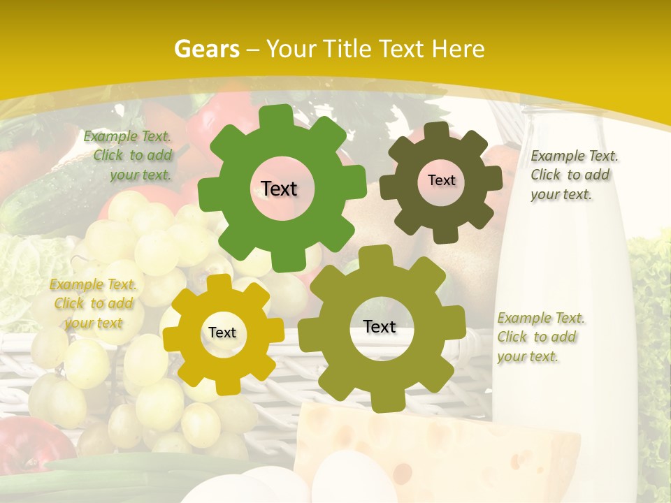Glass Grape Broccoli PowerPoint Template
