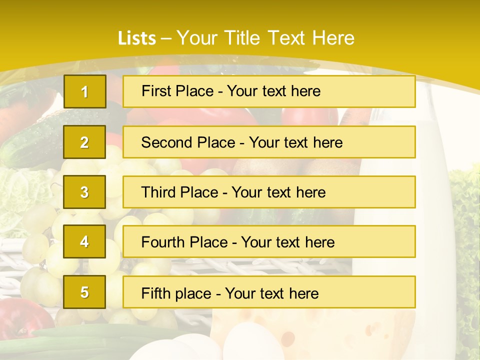 Glass Grape Broccoli PowerPoint Template