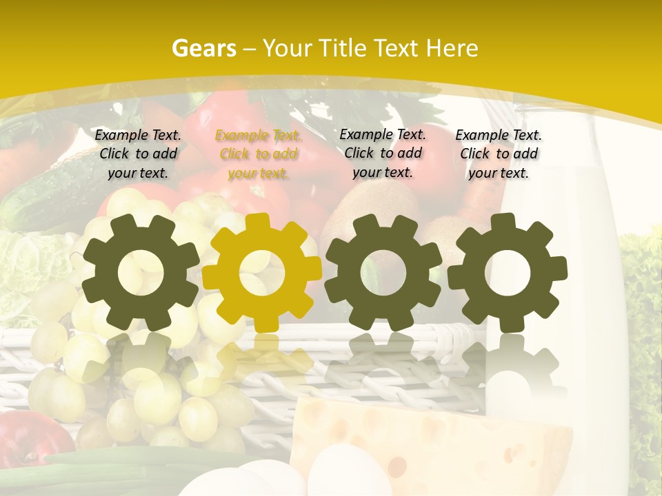 Glass Grape Broccoli PowerPoint Template