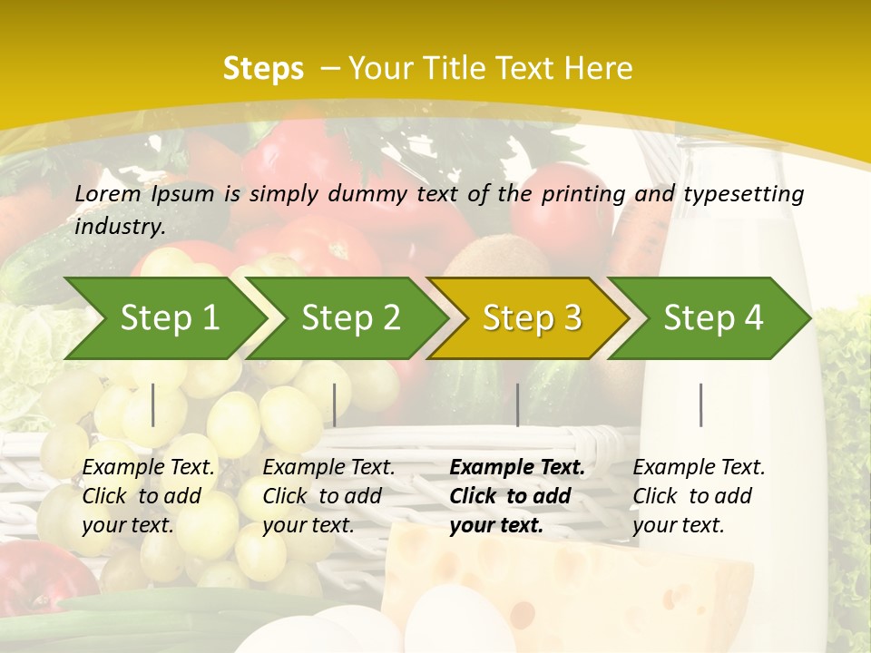Glass Grape Broccoli PowerPoint Template
