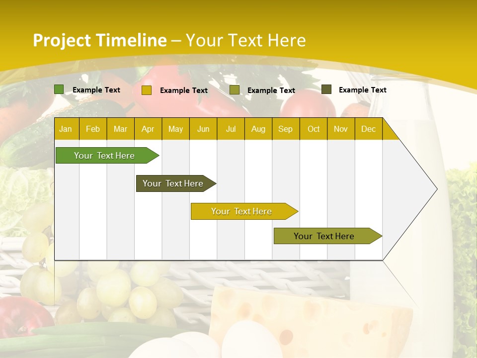 Glass Grape Broccoli PowerPoint Template