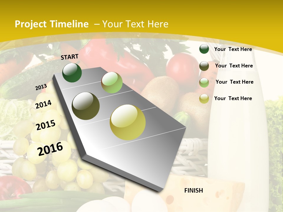 Glass Grape Broccoli PowerPoint Template