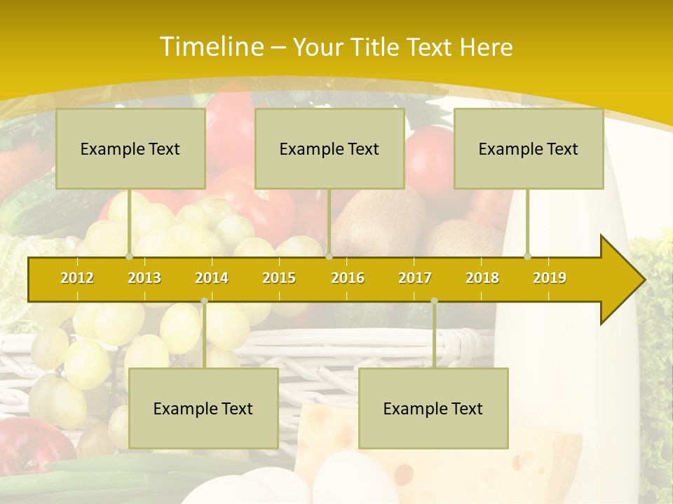 Glass Grape Broccoli PowerPoint Template
