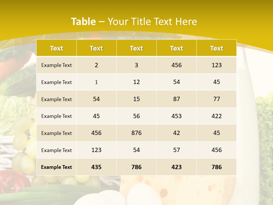 Glass Grape Broccoli PowerPoint Template