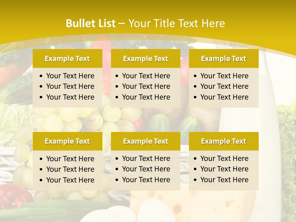 Glass Grape Broccoli PowerPoint Template