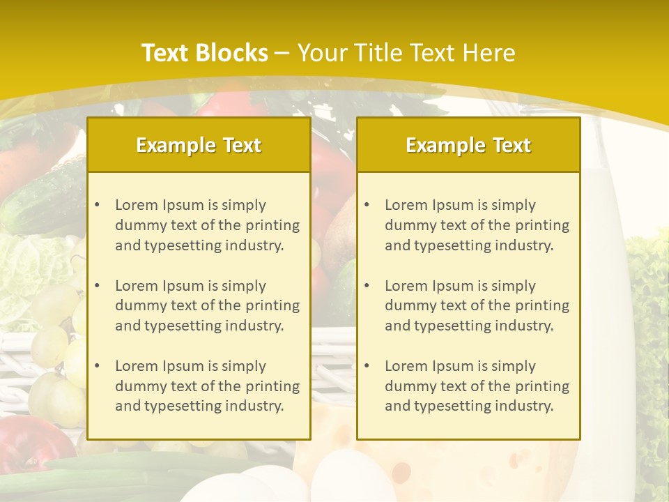 Glass Grape Broccoli PowerPoint Template