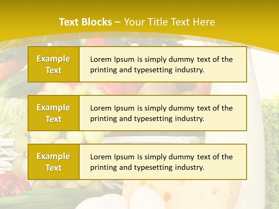 Glass Grape Broccoli PowerPoint Template