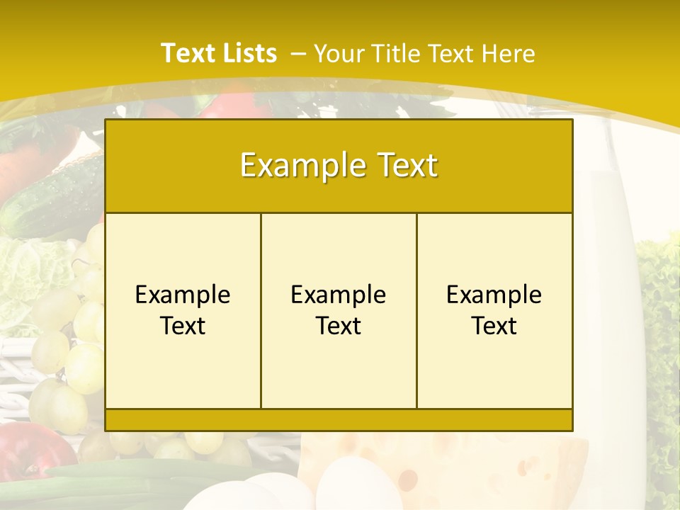 Glass Grape Broccoli PowerPoint Template