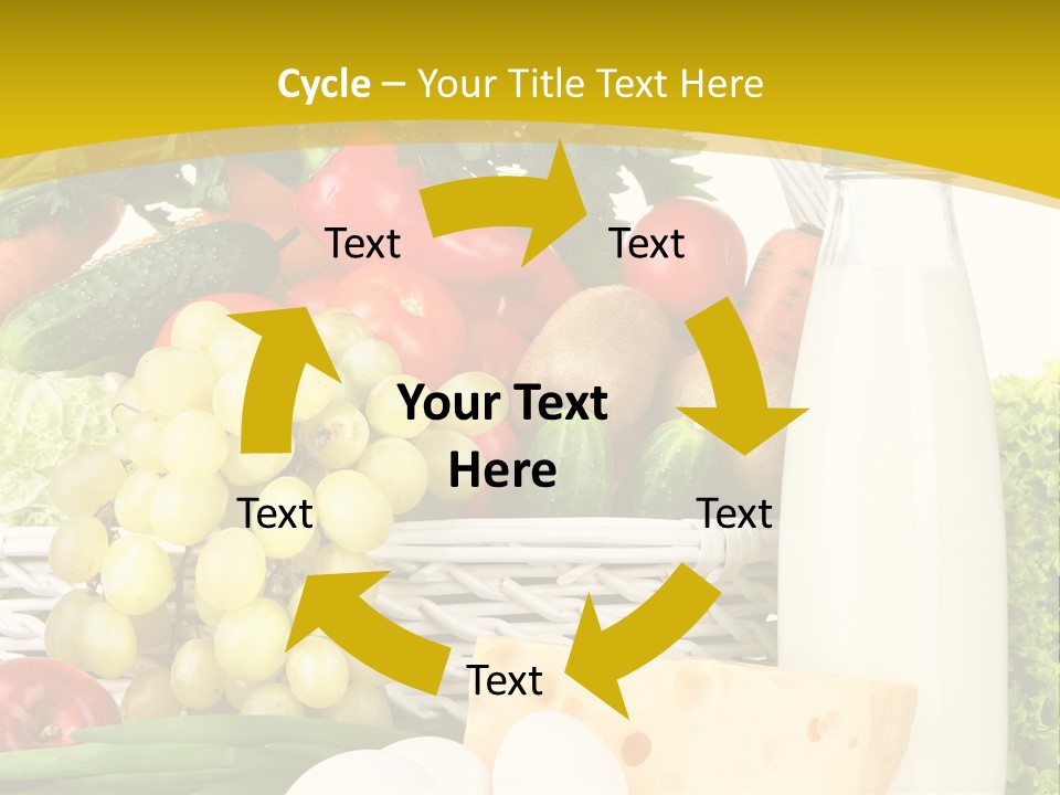 Glass Grape Broccoli PowerPoint Template