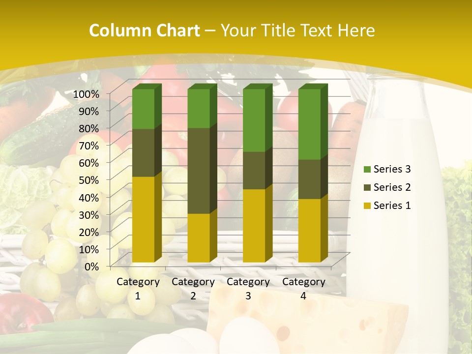 Glass Grape Broccoli PowerPoint Template