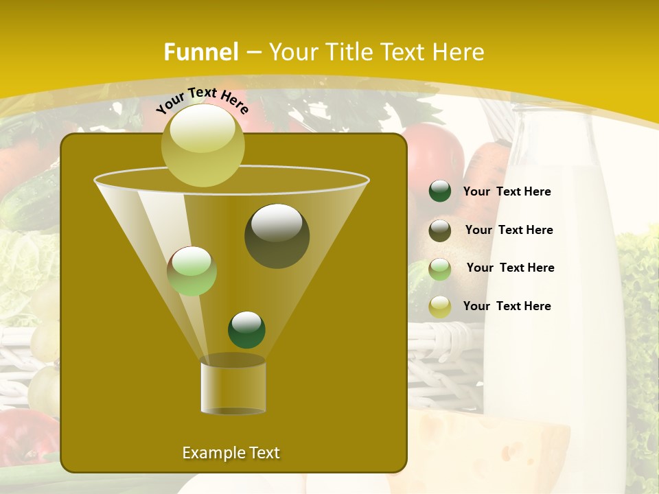 Glass Grape Broccoli PowerPoint Template