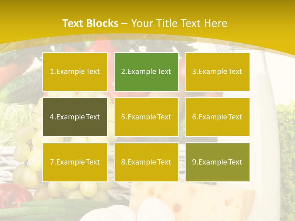 Glass Grape Broccoli PowerPoint Template