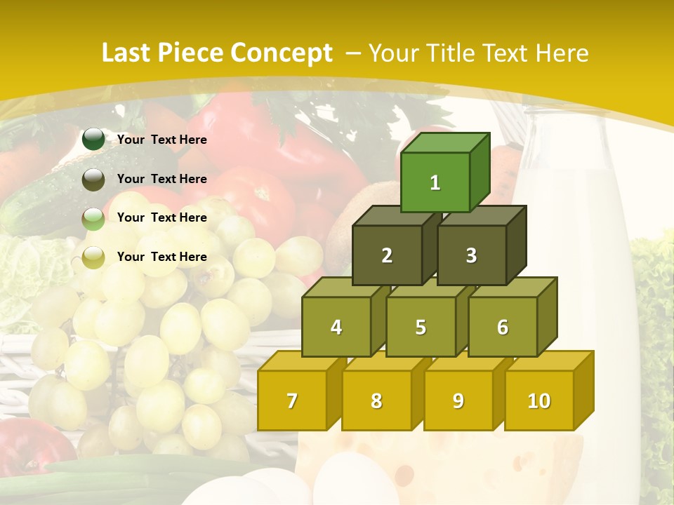 Glass Grape Broccoli PowerPoint Template