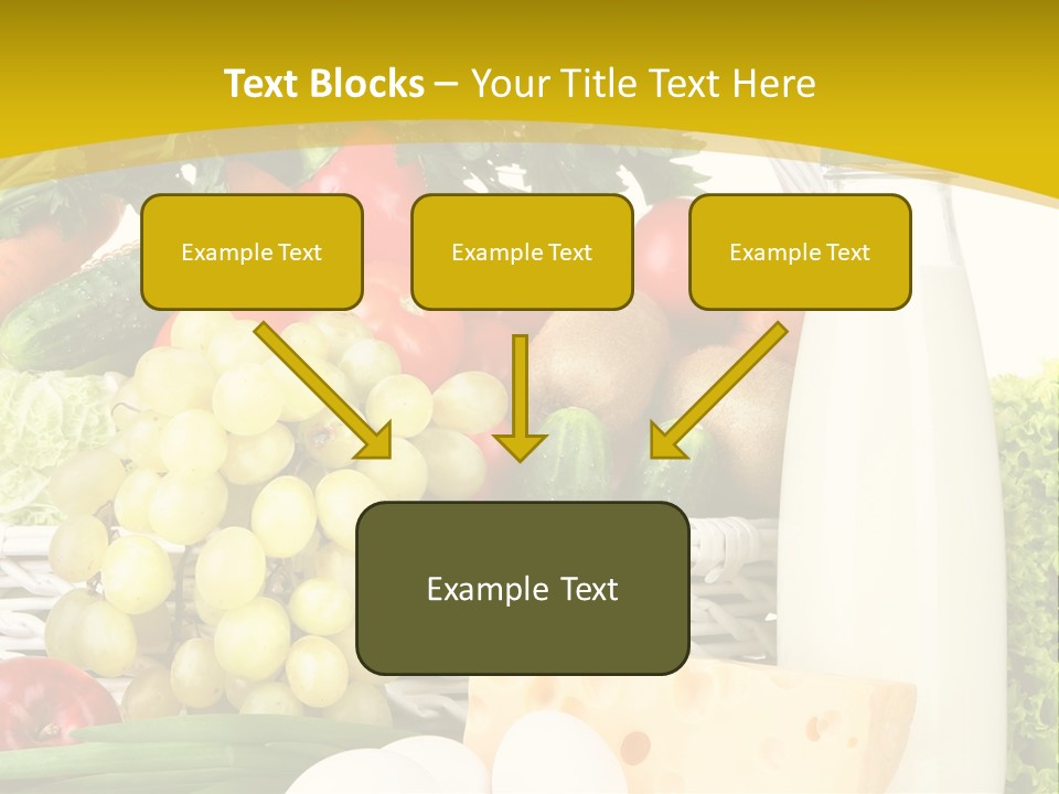 Glass Grape Broccoli PowerPoint Template