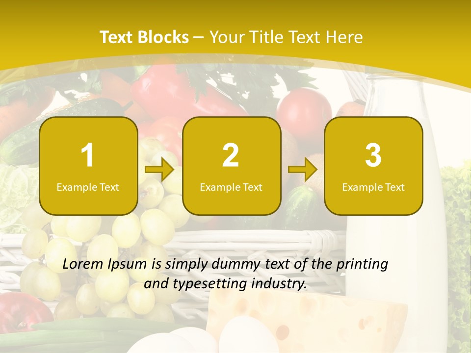 Glass Grape Broccoli PowerPoint Template