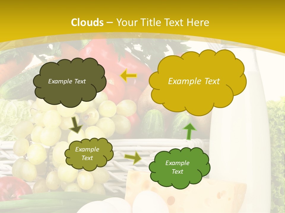 Glass Grape Broccoli PowerPoint Template