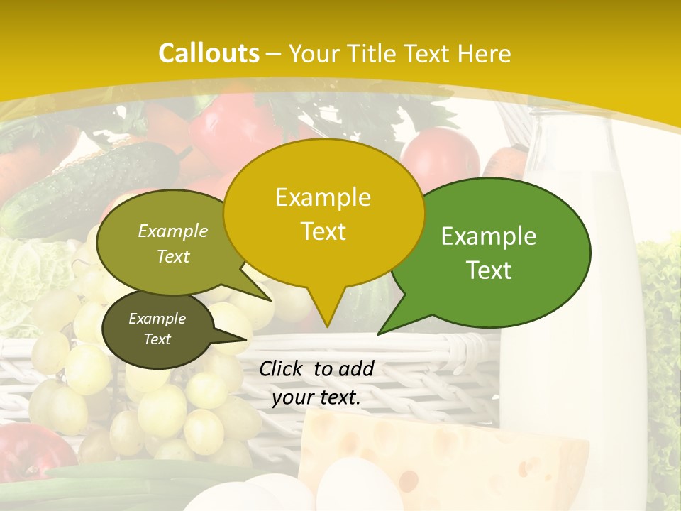 Glass Grape Broccoli PowerPoint Template