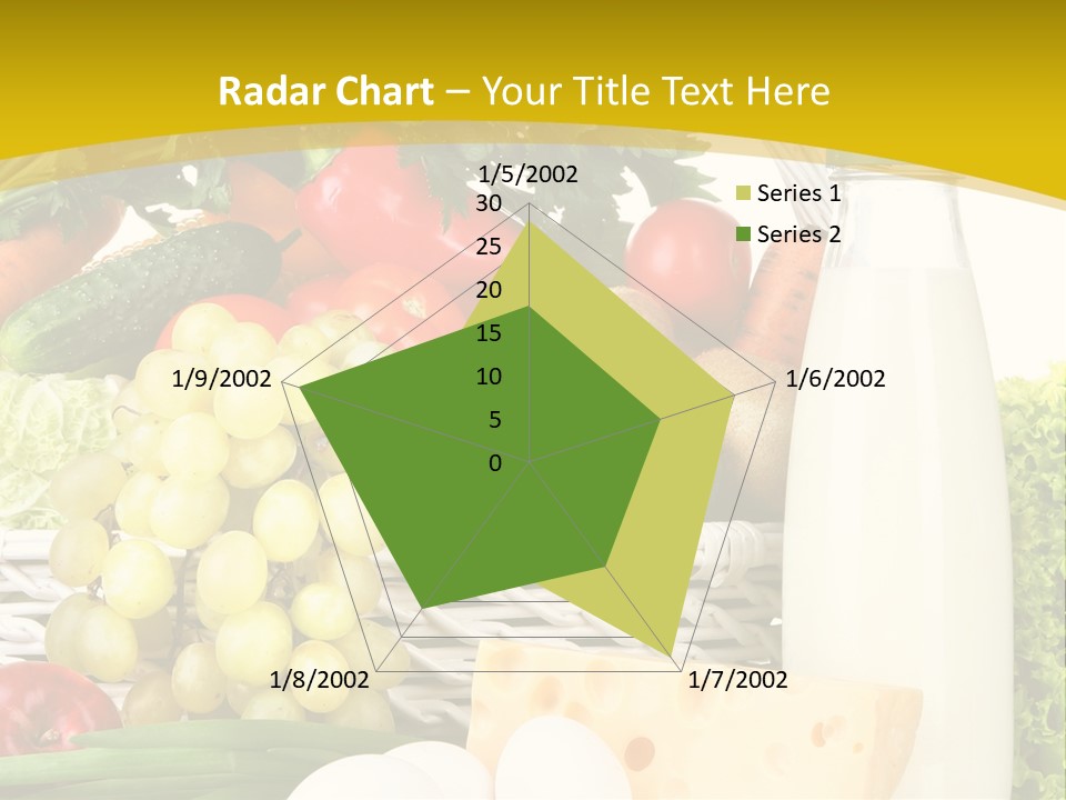 Glass Grape Broccoli PowerPoint Template