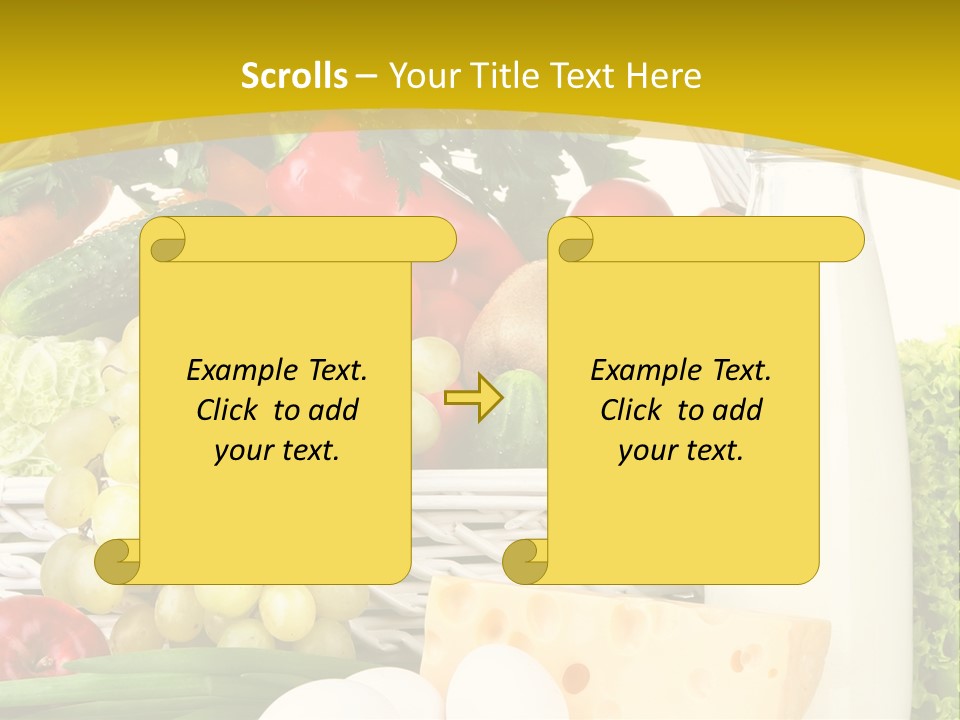 Glass Grape Broccoli PowerPoint Template