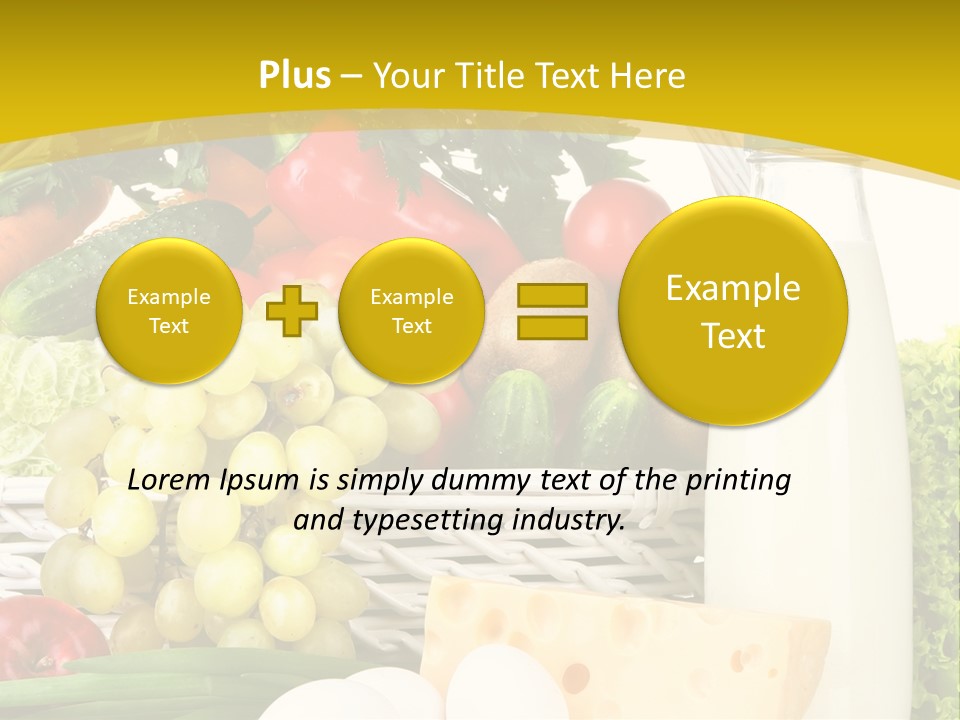 Glass Grape Broccoli PowerPoint Template