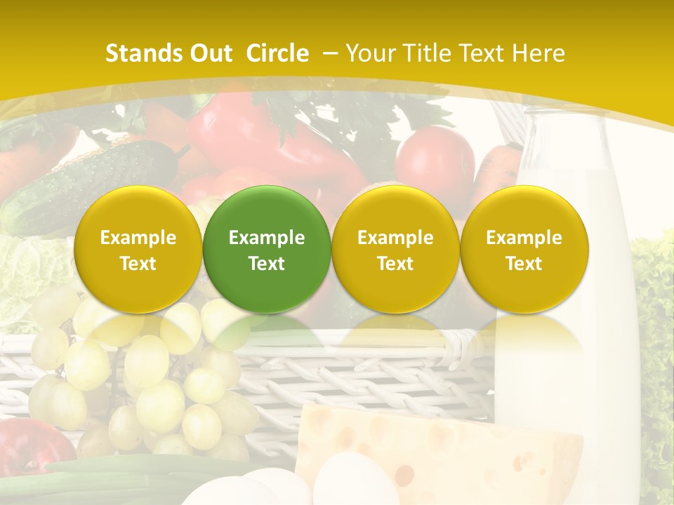 Glass Grape Broccoli PowerPoint Template