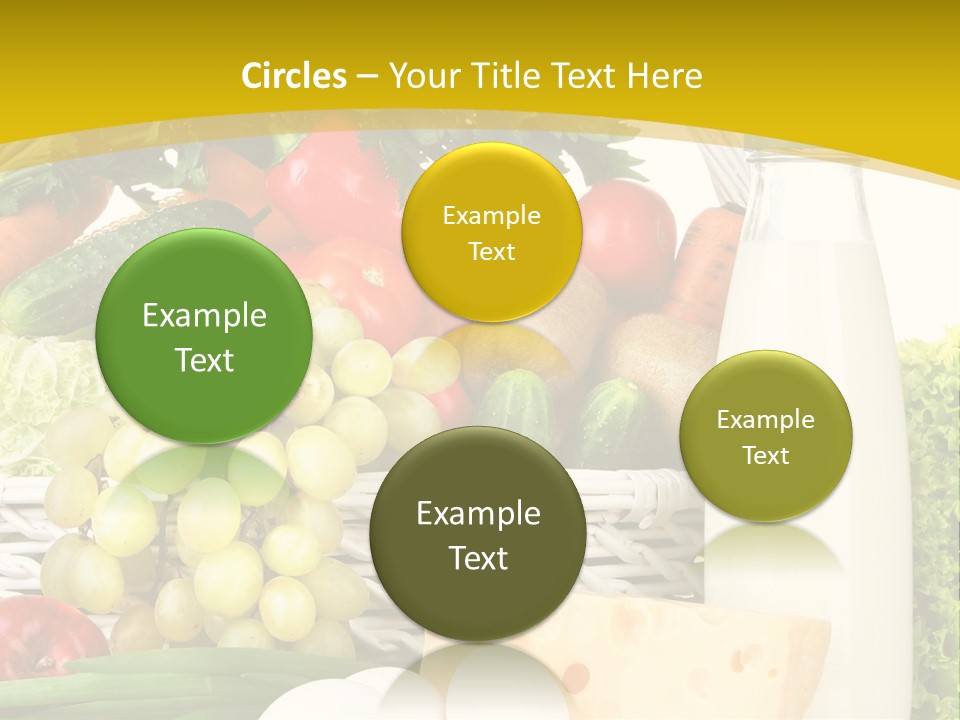 Glass Grape Broccoli PowerPoint Template