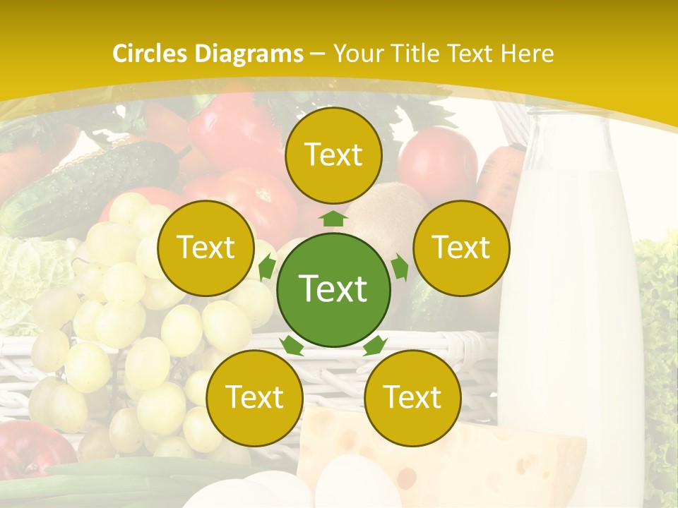 Glass Grape Broccoli PowerPoint Template