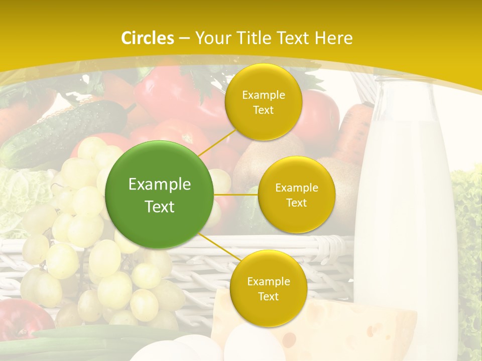 Glass Grape Broccoli PowerPoint Template