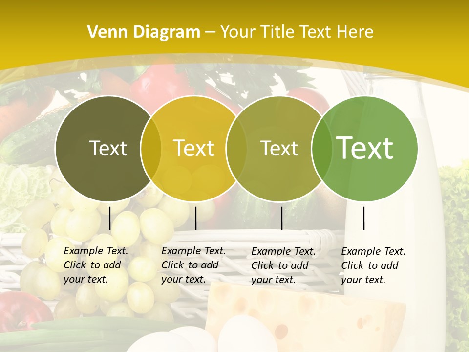 Glass Grape Broccoli PowerPoint Template