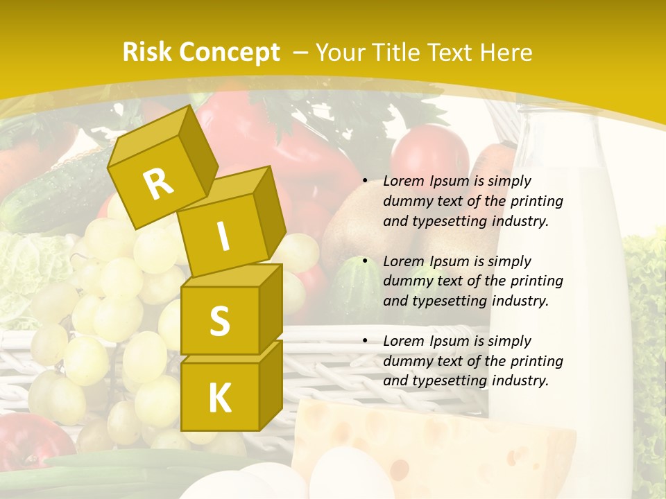 Glass Grape Broccoli PowerPoint Template