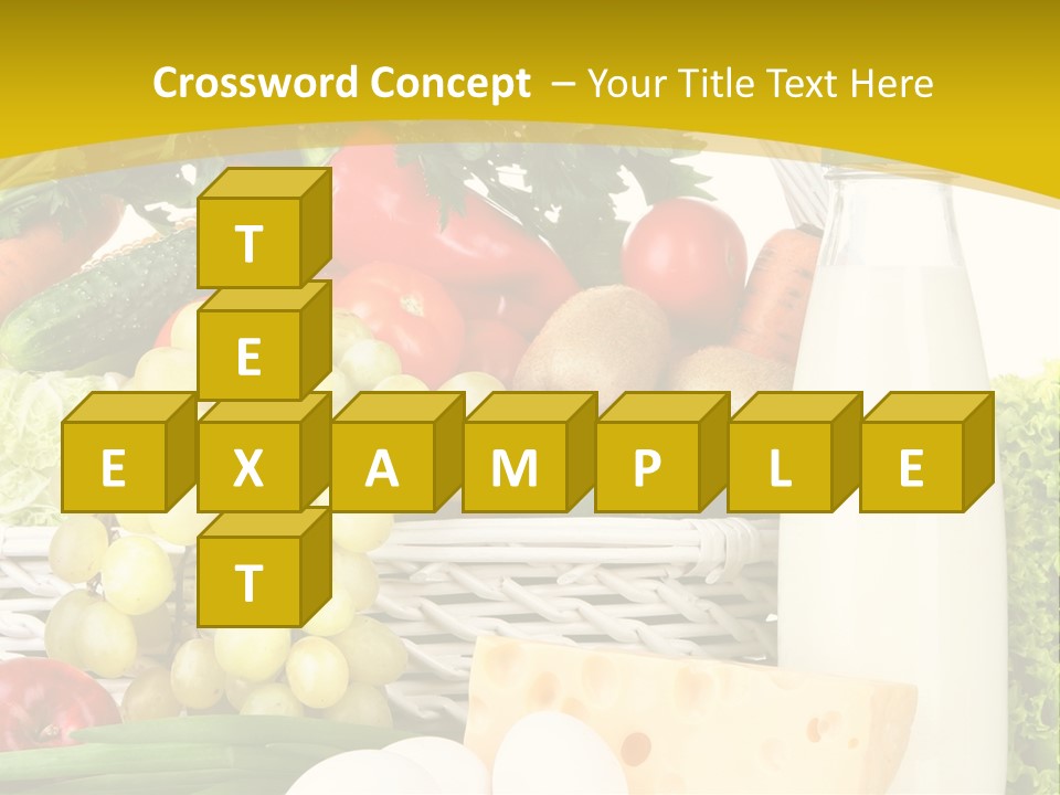 Glass Grape Broccoli PowerPoint Template