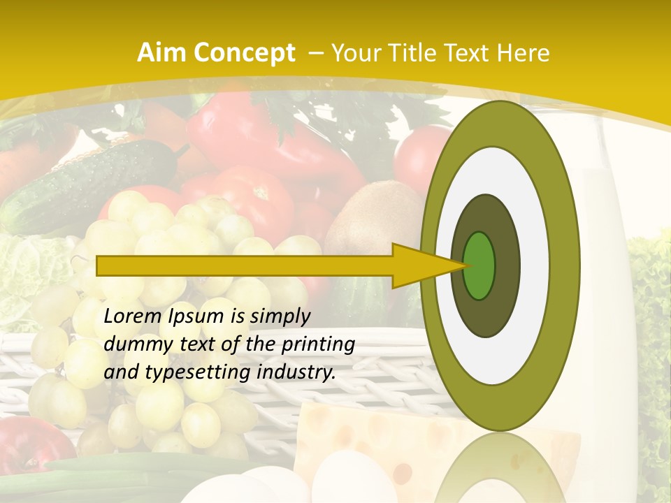 Glass Grape Broccoli PowerPoint Template