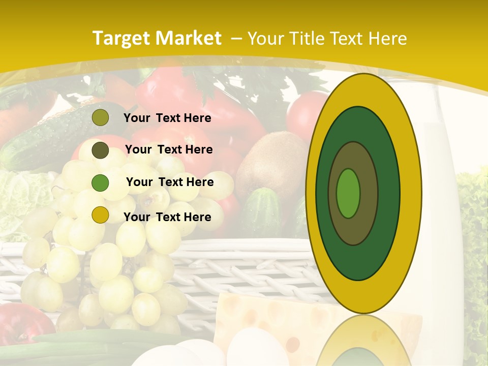 Glass Grape Broccoli PowerPoint Template