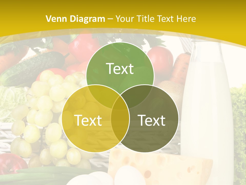 Glass Grape Broccoli PowerPoint Template