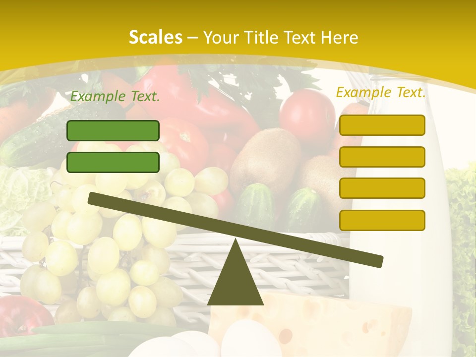 Glass Grape Broccoli PowerPoint Template