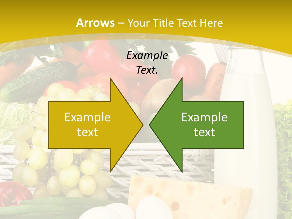 Glass Grape Broccoli PowerPoint Template