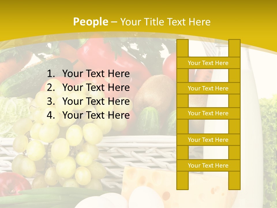 Glass Grape Broccoli PowerPoint Template